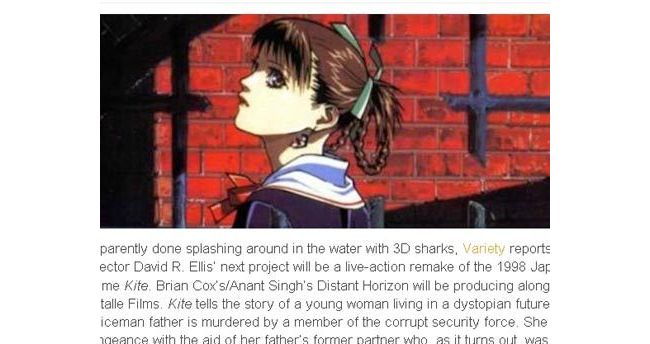 ハリウッドで日本のアダルトアニメを実写映画化 梅津泰臣 A Kite は来年クランクイン 11年9月5日 映画 ニュース クランクイン